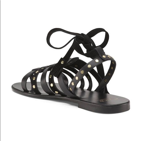 Victor Studded Ankle Tie Sandals - Picture 2 of 15